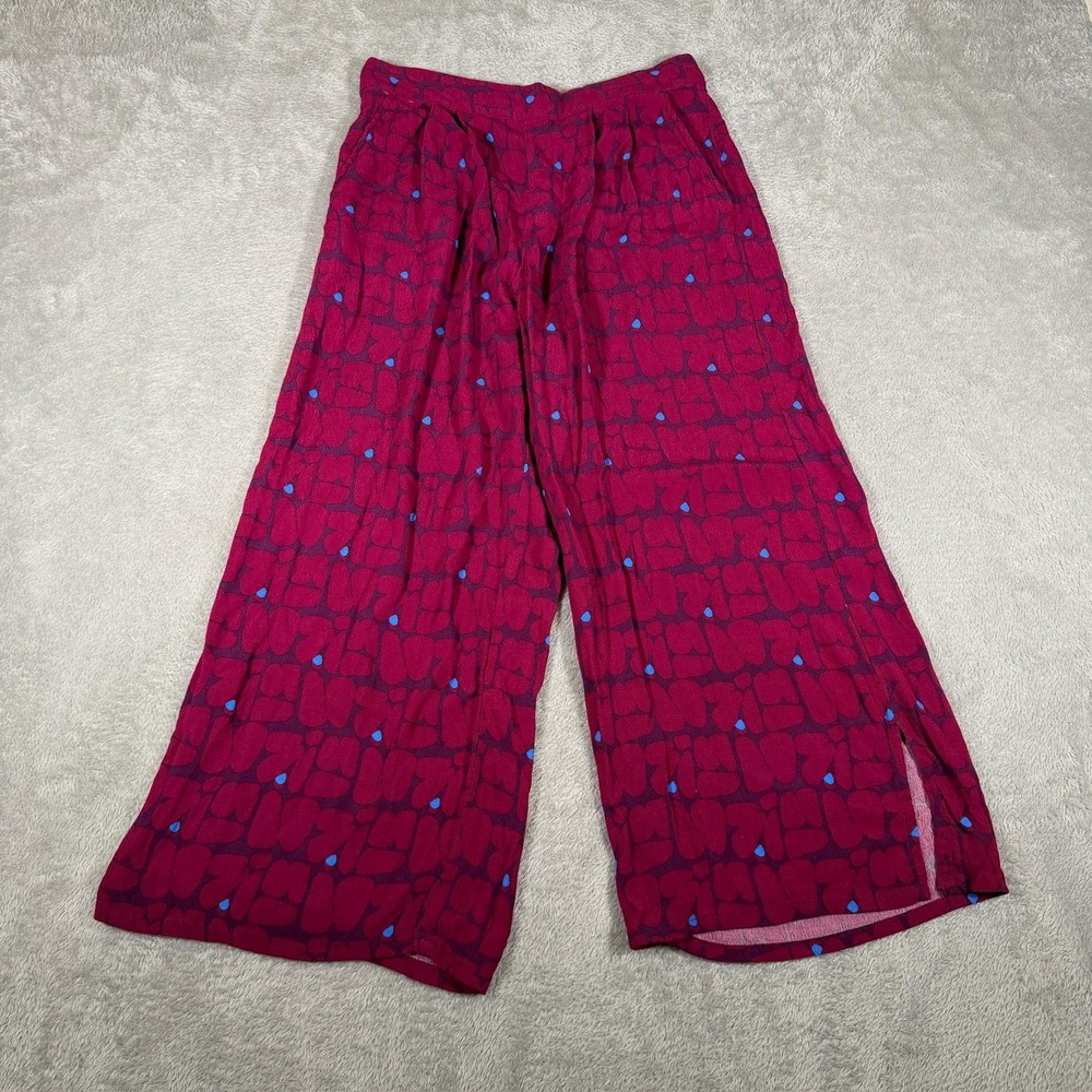 Ava Sky Fighting Eel Pants Womens‎ Small Purple Magenta Wide Leg Flowy Boho
